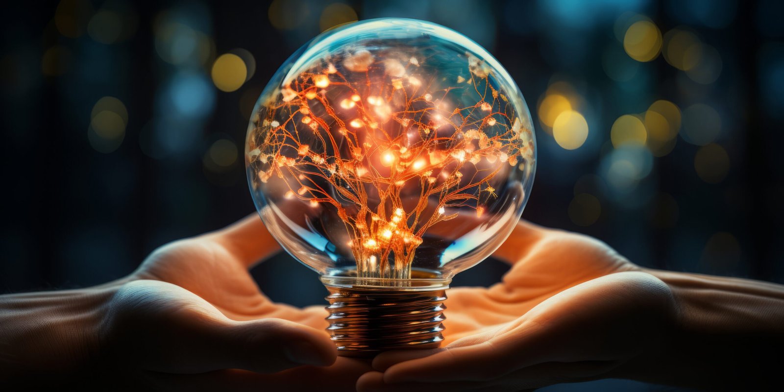 Hand of robotic holding Glowing colorful brain circuit in light bulb on big data processing. AI Generated Artificial Intelligence. AI, machine learning, Abstract, Hand of robotic holding Glowing colorful brain circuit in light bulb on big data processing, deep learning, innovation Science and technology